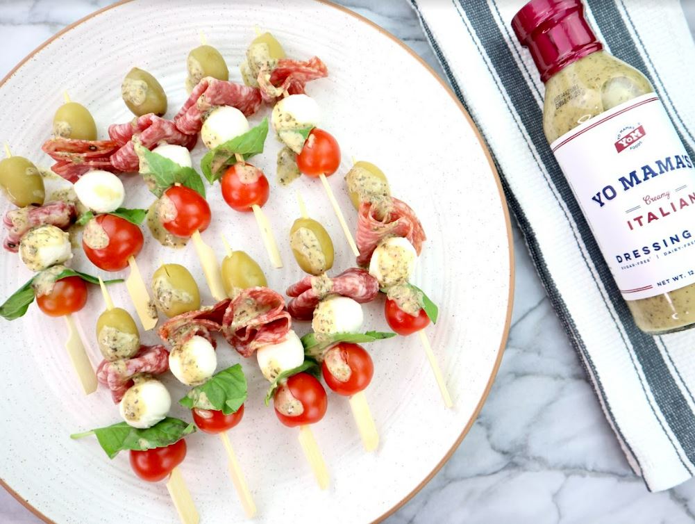 Caprese Skewers - Yo Mama's Foods